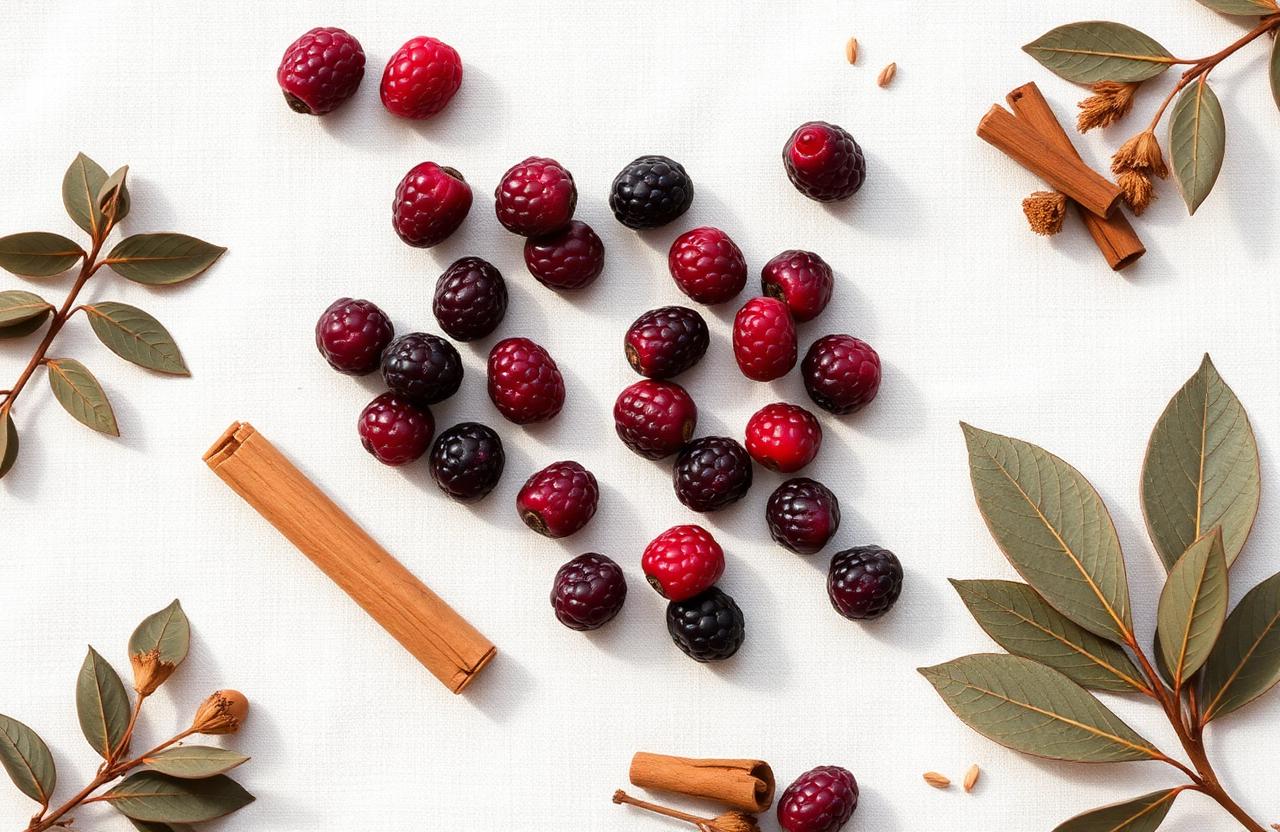 Fresh mulberries and cinnamon sticks — the core ingredients in BioVera Blood Balance